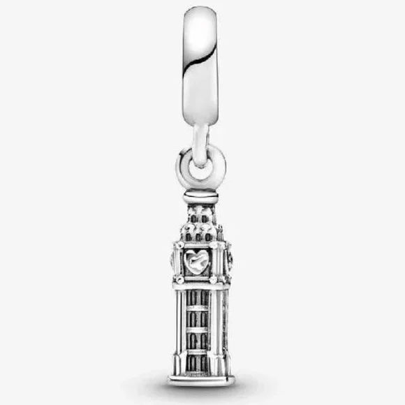 Retired Pandora Big Ben United Kingdom National Icon Bead Charm Sterling Silver - Picture 2 of 13